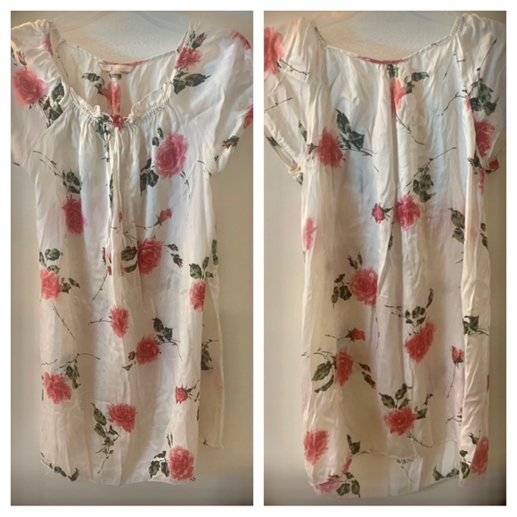 jiexu Dresses & Skirts - Jiexiu 100% Silk Floral Tunic Dress